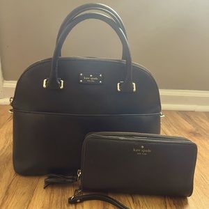 Kate Spade Dome Satchel Purse and Wallet